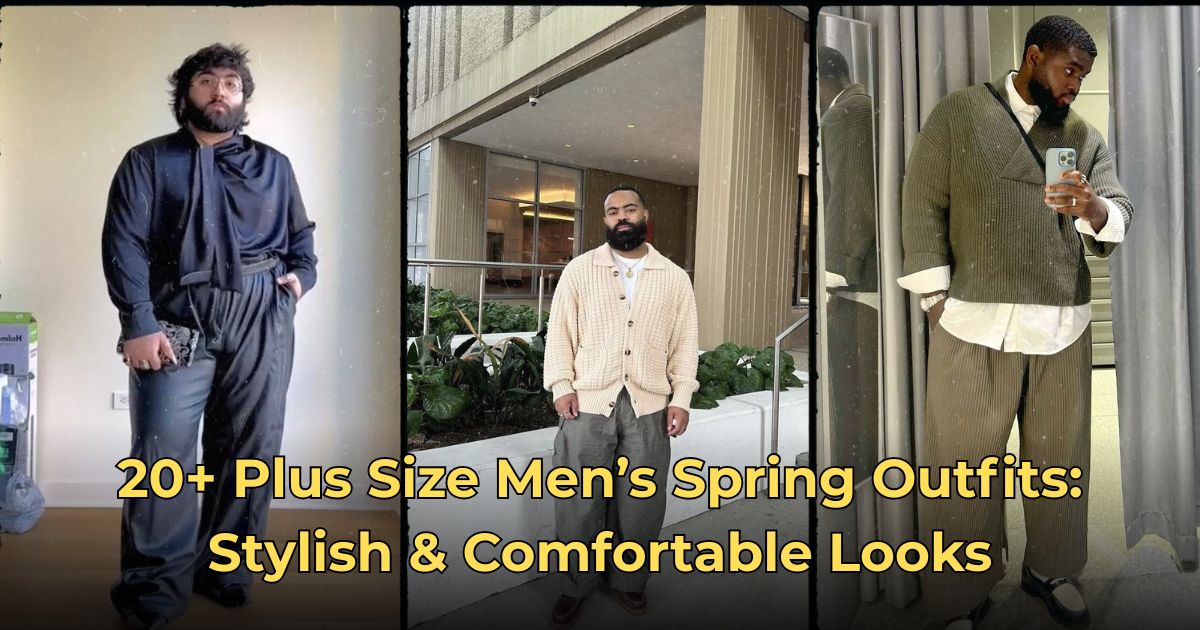20+ Plus Size Men’s Spring Outfits: Stylish & Comfortable Looks